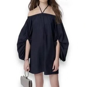 Rebecca Minkoff | Reese Puff Sleeve Black Mini Dress Size Small